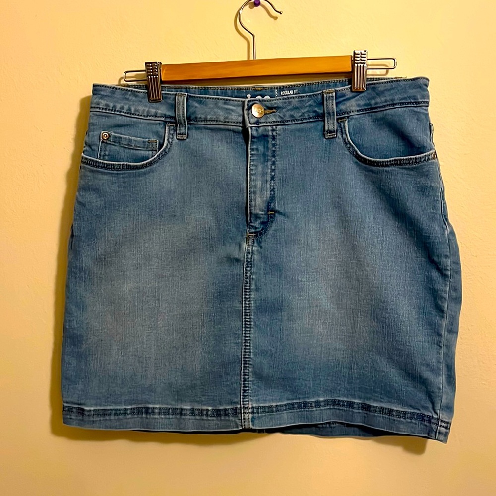 Denim Mini Skirt | 17” from waist to hem